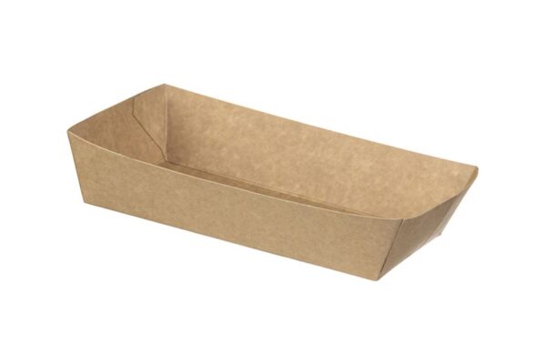 Kraft Paper Food Tray Plastic Free 16x11cm. | TESSERA Bio Products®
