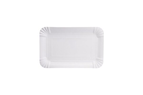 Rectangular Paper Plates FSC® White 11 x 17 cm. | TESSERA Bio Products®