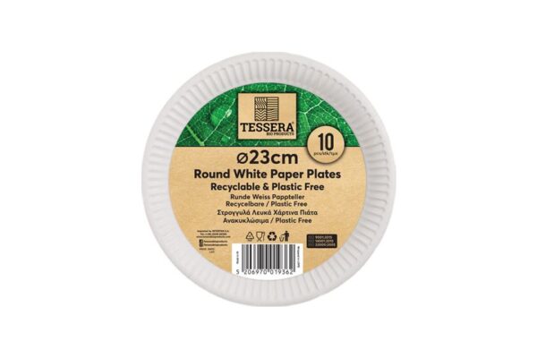 Sugarcane Plates 23cm. | TESSERA Bio Products®