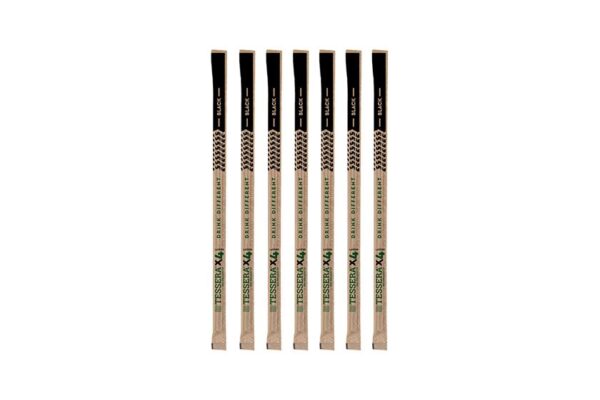 Paper Straws 4x4 FSC® Black Straight 0.43x17cm. Wrapped 1/1 | TESSERA Bio Products®
