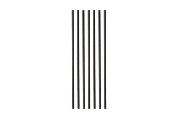 Paper Straws 4x4 FSC® Black Straight 0.43x19 cm. Wrapped 1/1 | TESSERA Bio Products®