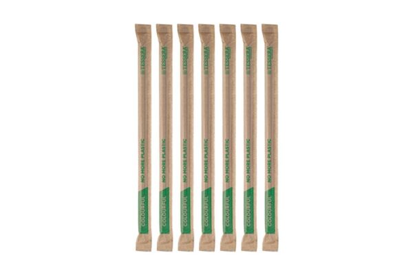 Paper Straws FSC® Flexible Multicolour Ø 0.6x21 cm. Wrapped 1/1 | TESSERA Bio Products®