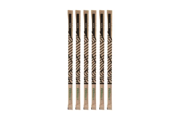 Paper Straws FSC® Ø 0.5x23cm Black Straight Paper Wrapped 1/1 | TESSERA Bio Products®