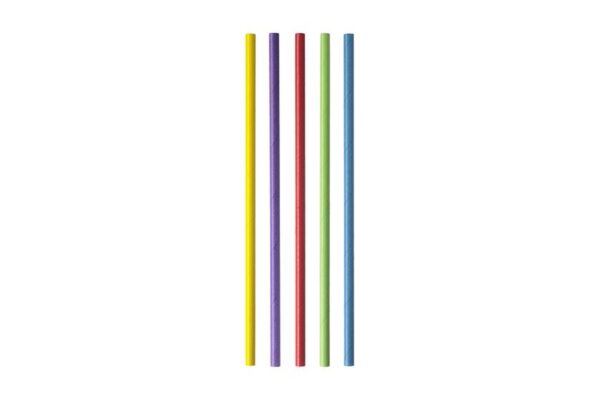 Paper Straws FSC® Multicolour Straight Ø 0.6x21cm Bulk | TESSERA Bio Products®
